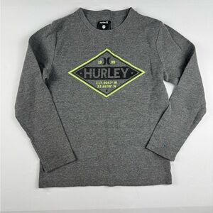 Hurley Kids Gray Long Sleeve Henley size 10/12